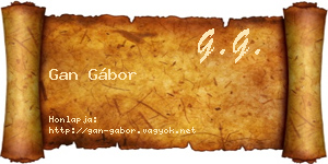 Gan Gábor névjegykártya
