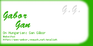 gabor gan business card